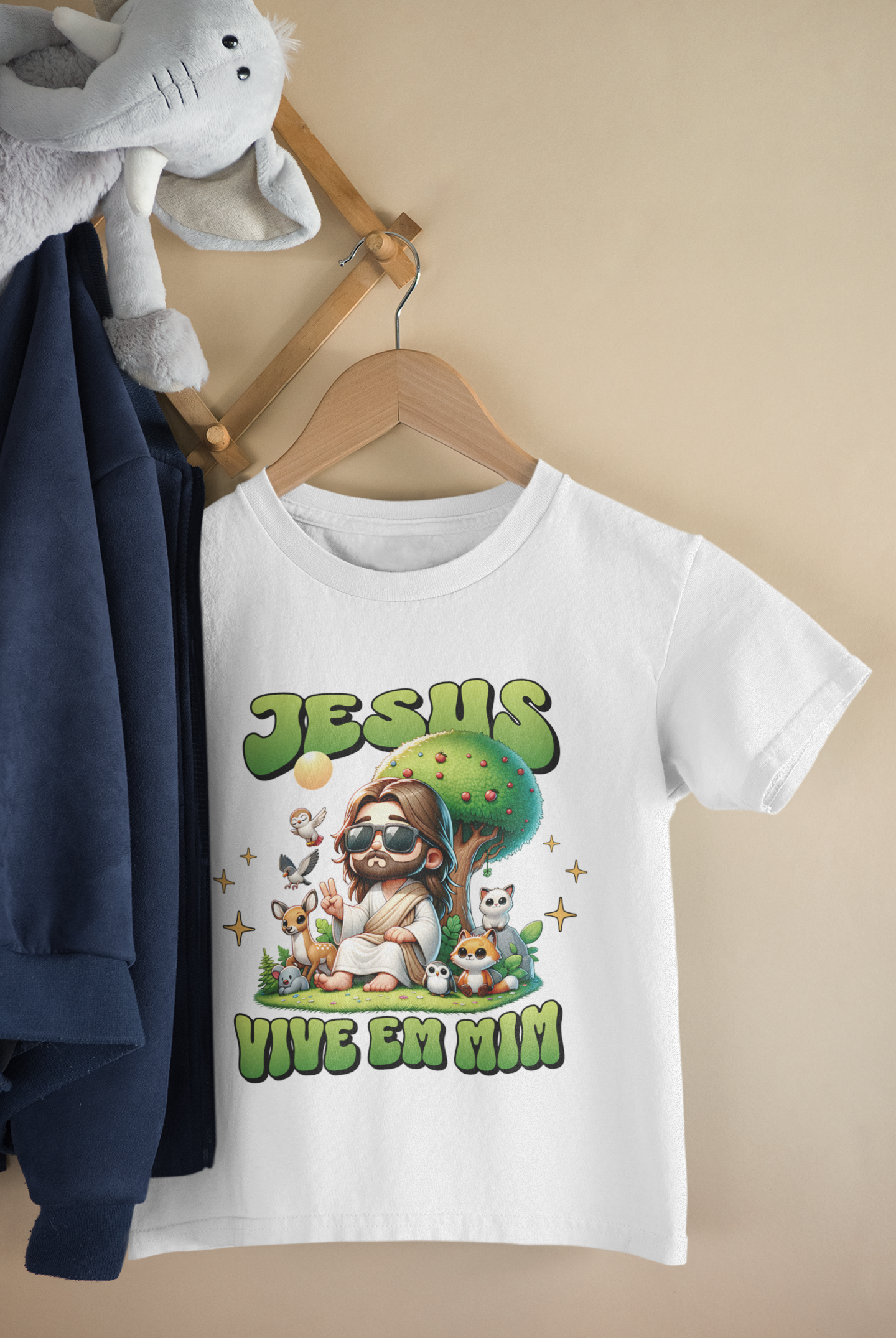 Camiseta Infantil Jesus vive em mim