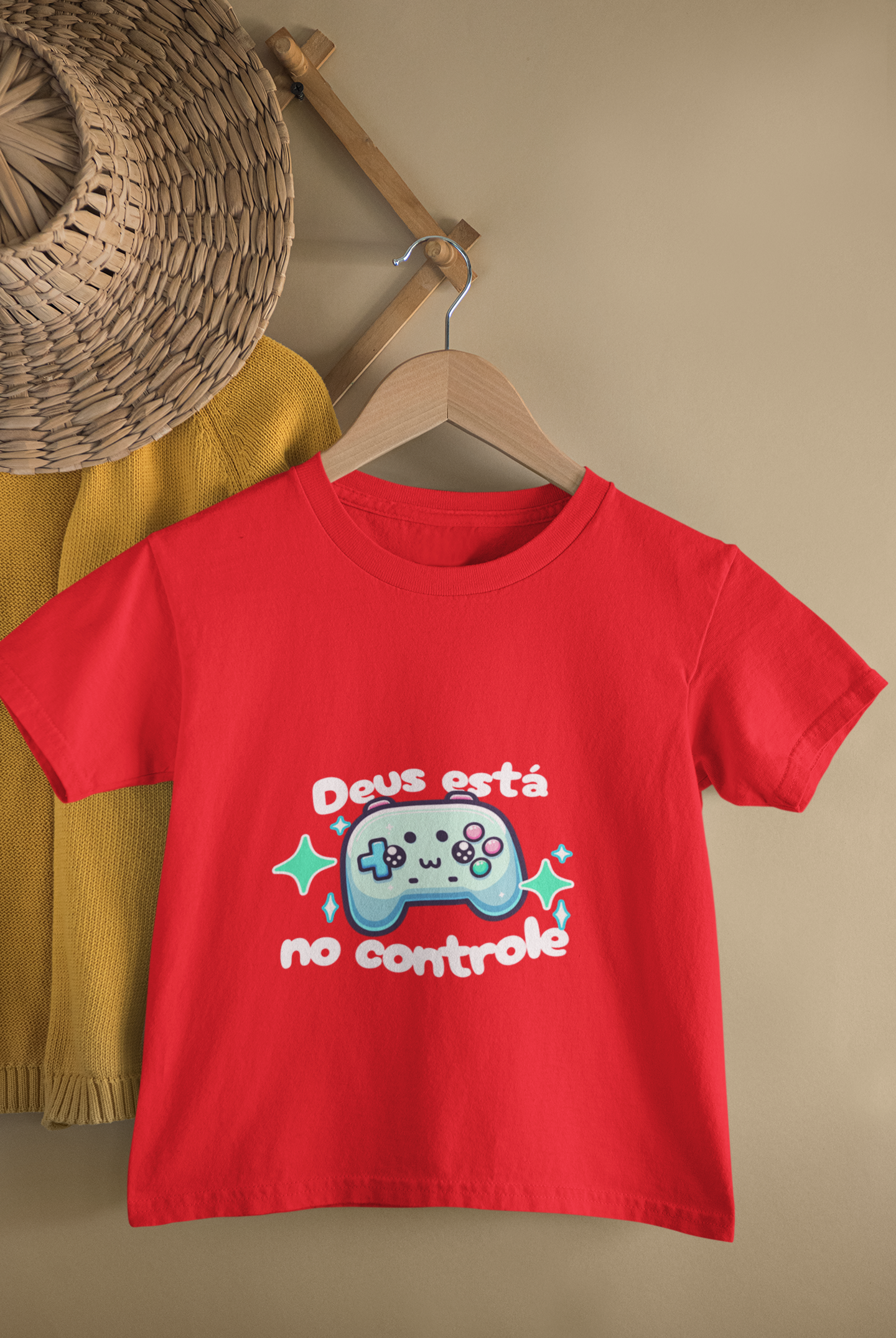 Camiseta Infantil Deus no controle 1